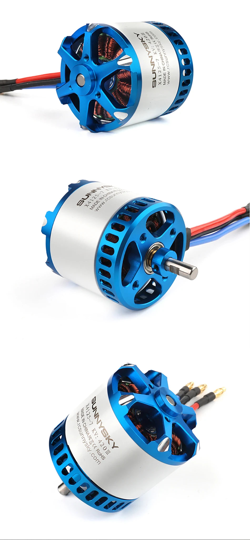 SUNNYSKY X4120-III X4125-III X4130-III 310KV 420KV 440KV 465KV 480KV Brushless Motor for RC Quadcopter Airplanes Fixed Wing Plane 9 SUNNYSKY X III Version Motor SPECIFICATIONS Use :