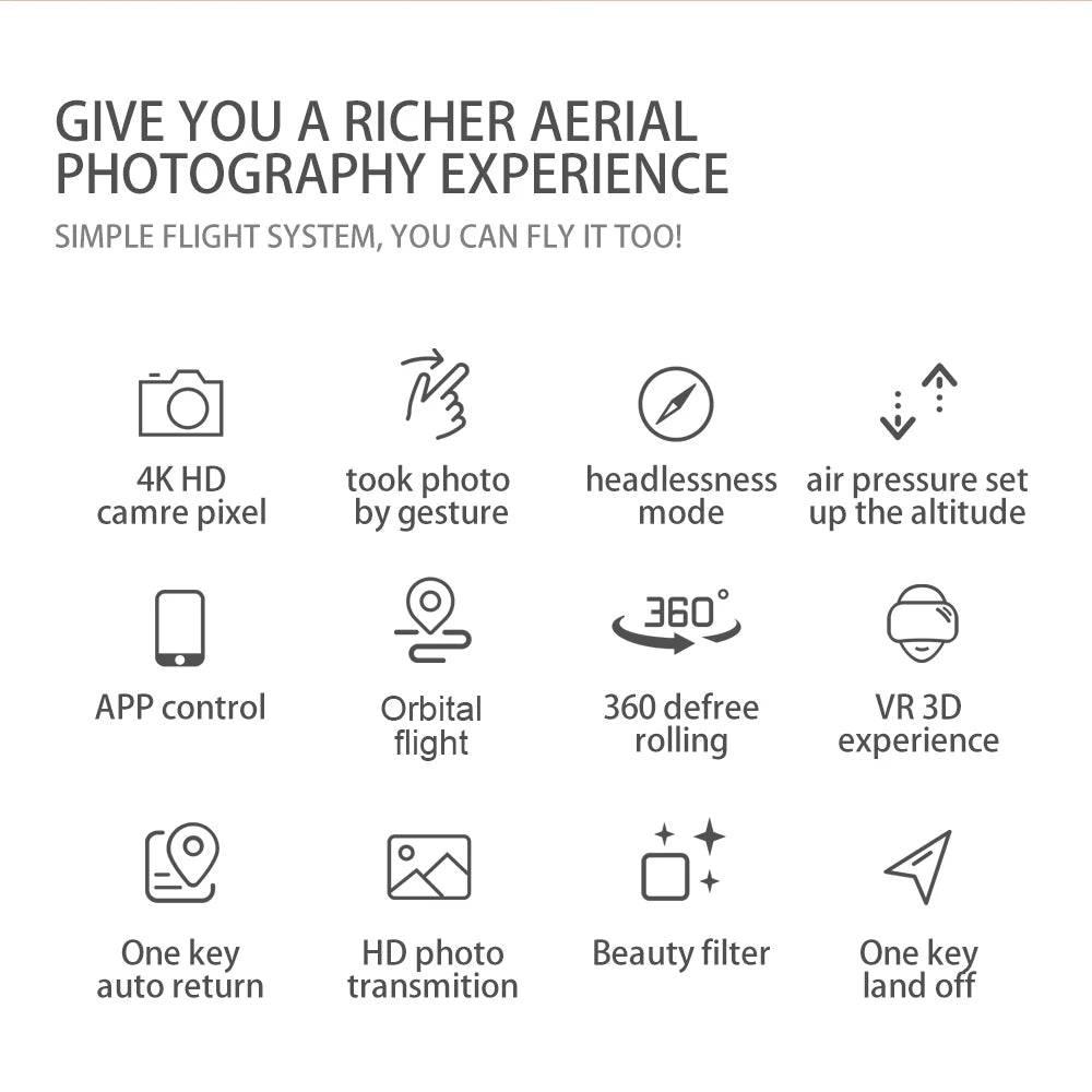 XYRC 2023 New Mini Drone 4K 1080P HD Camera WiFi Fpv Air Pressure Altitude Hold Black And Gray Foldable Quadcopter RC Dron Toy 22 XYRC 2023 New Mini Drone, app control orbital 360 defree vr 3d flight rolling