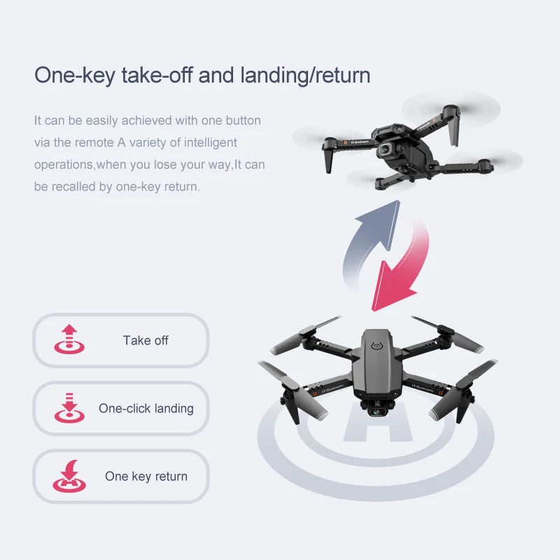 JINHENG XT6 Mini Drone, one-key take-off and landing/return it can be