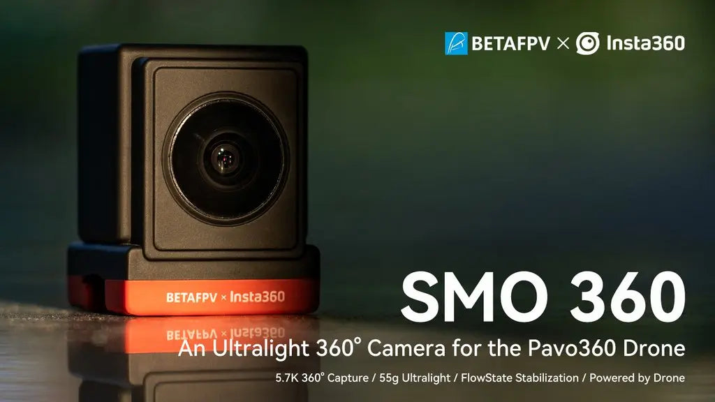 BETAFPV Pavo360 FPV Drone, camera for the Pavo360 Drone 5.7K 360" Capture 55g Ultralight