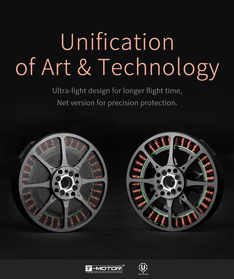 T-motor, unification of Art & Technology Ultra-light design for longer flight time . Net version