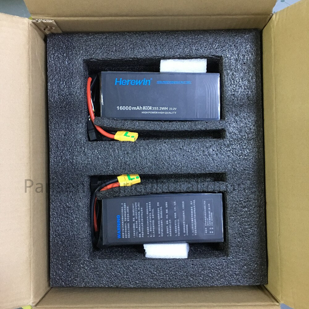 Herewin 16000Ah（6cell） Herewin 6s 16000mAh lithium battery 22.2v 25C axis battery
