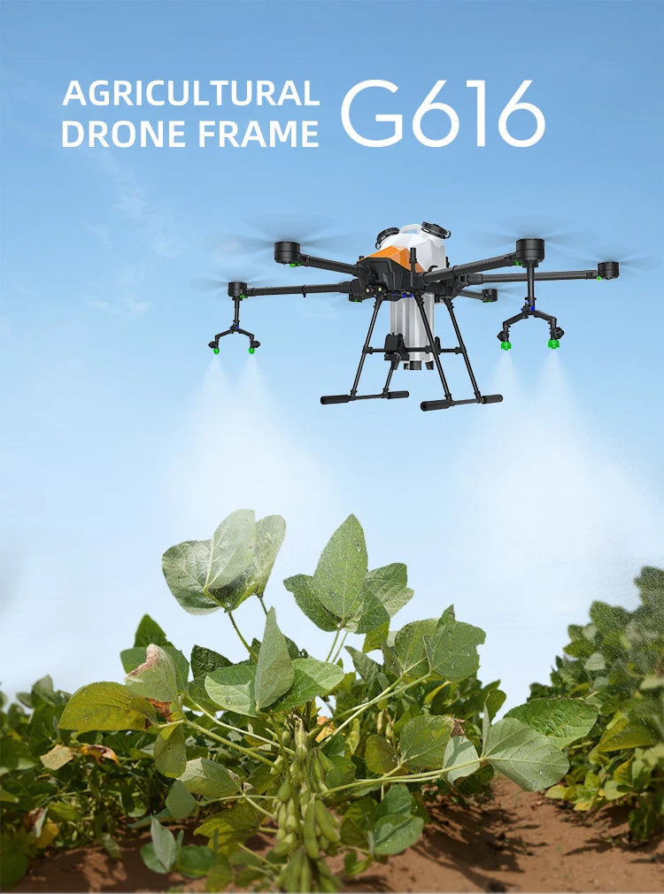 EFT G616 16L Agriculture Drone - 6 Axis 16kg 16L farming spraying system spreader sprayer drone compact with Hobbywing X8 JIYI K3A Pro FC, Skydroid T12 13 EFT G616 16L Agriculture Drone, G616 GREEN DRONE FRAME