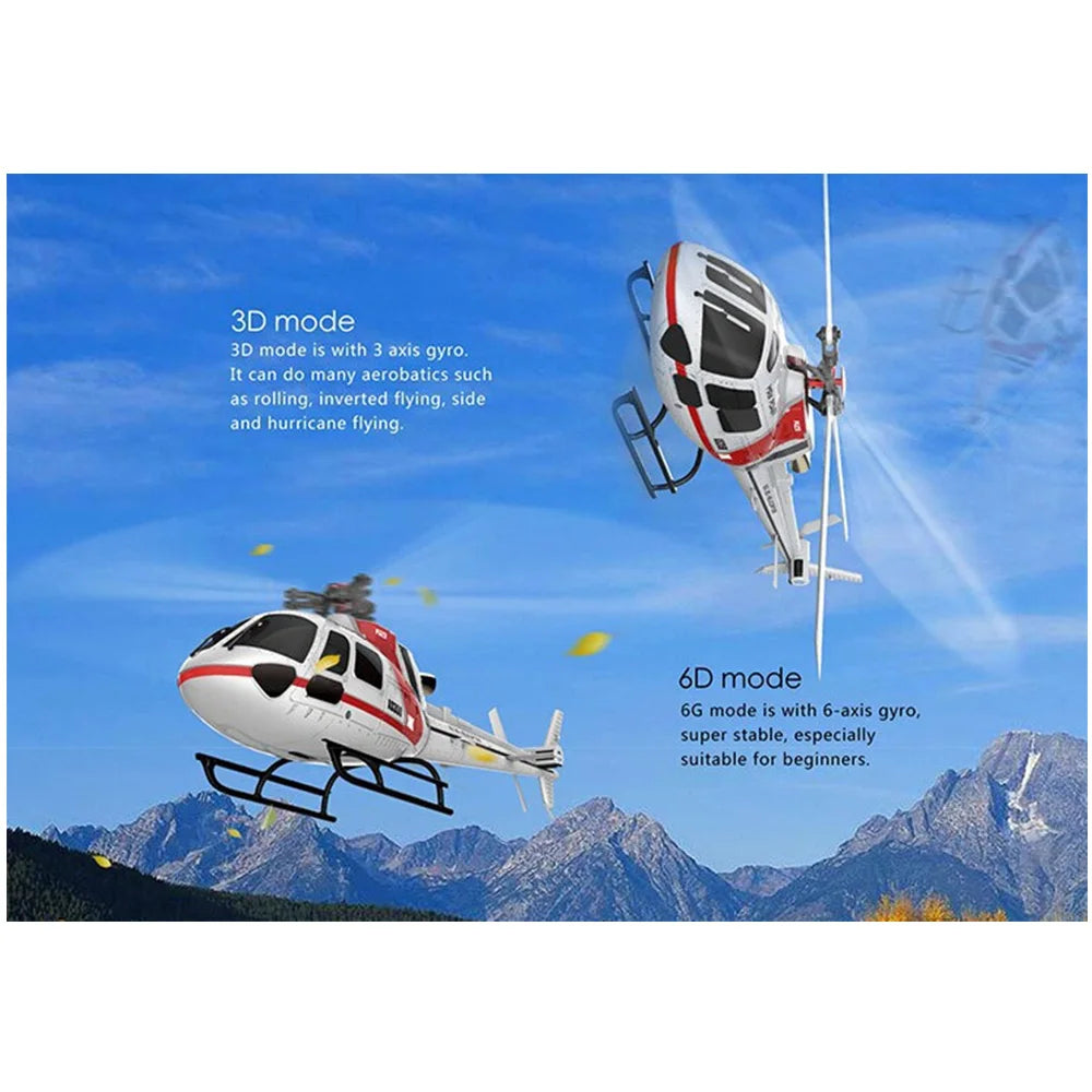 WLtoys XK K123 AS350 RC Helicopter, 6D mode 6G mode is with 6-axis gyro, super stable