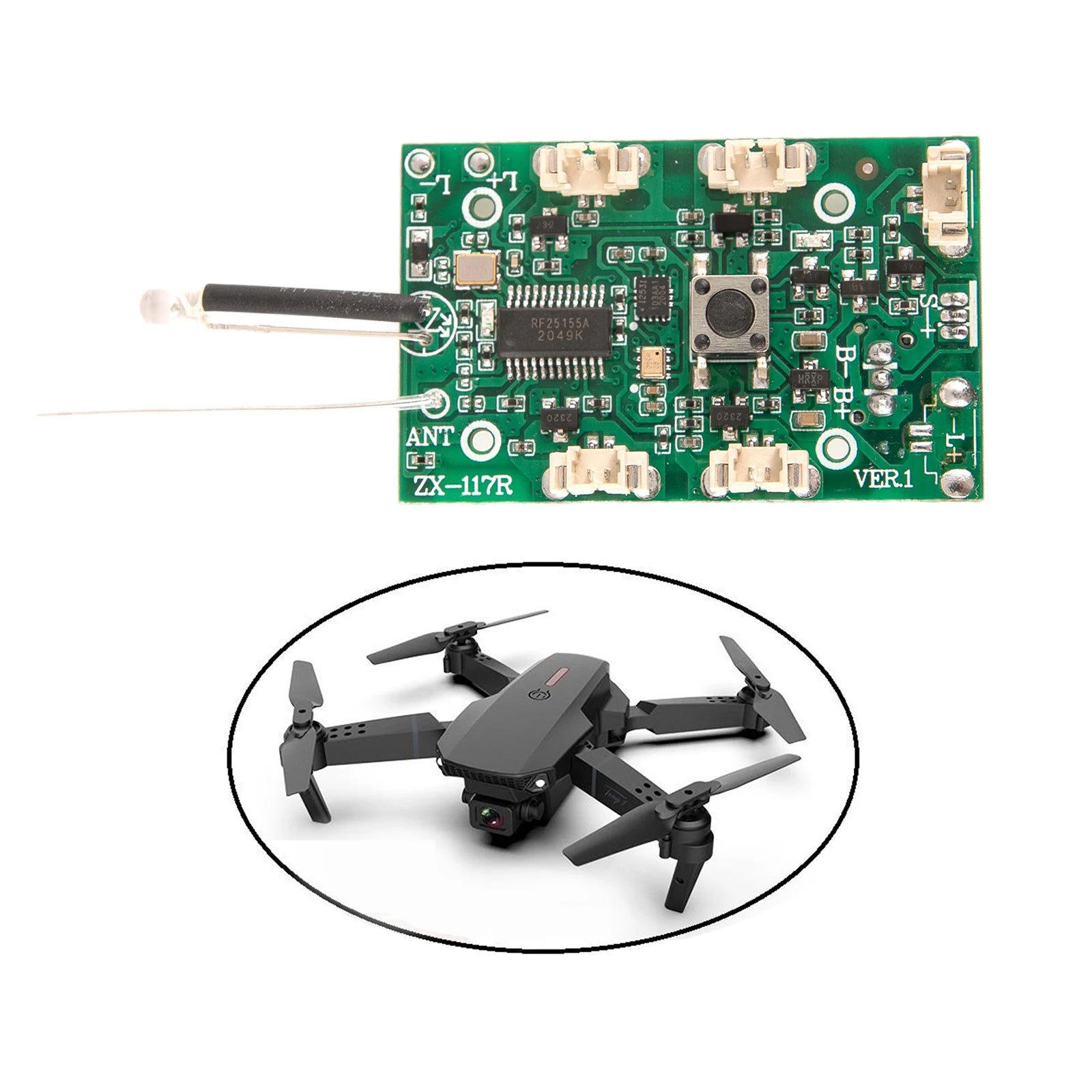 E88 Pro Drone Arm / Motor / Circuit Board / Shell Cover Repacement Parts Easy to install, you can install it on your drone easily