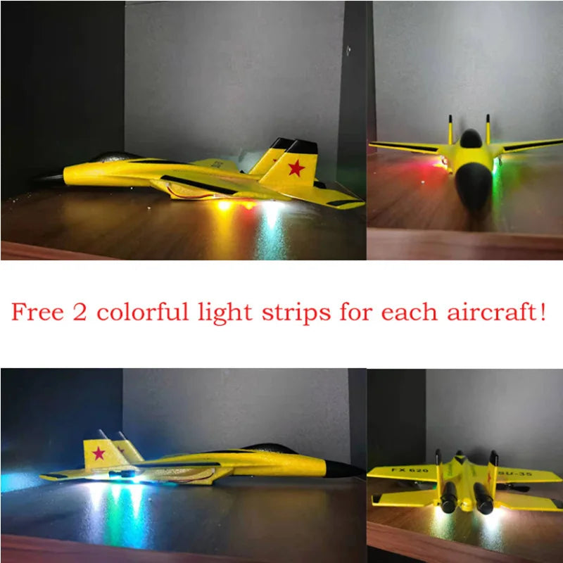 FX-620 SU-35 RC Remote Control Airplane, Free 2 colorful light strips for each aircraft