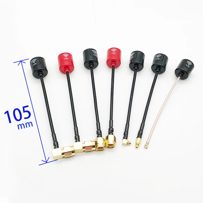Lollipop 4 Smaller and lighter 5.8G 2.5dBi Gain RHCP Antenna SMA RP-SMA MMCX UFL Connector For RC FPV Racing Drone Model 7 Lollipop 4 5.8G 2.5dBi Gain RHCP Antenna