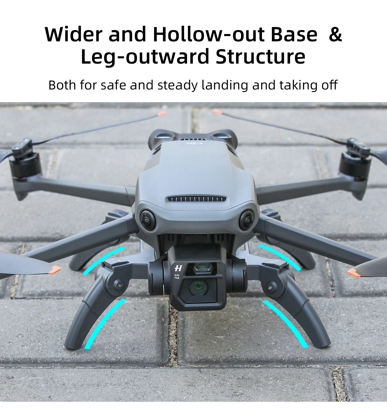 Extended Landing Gear for DJI Mavic 3 Support Protector Extension Replacement Fit for DJI Mavic 3 drone Accessories 13 Wider and Hollow-out Base & Leg-outward Structure Both for safe and steady