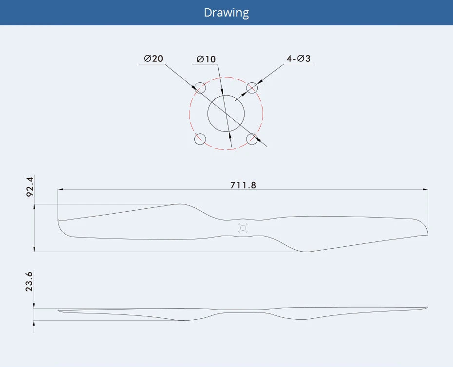 T-MOTOR NS28*9.2 Propellers SPECIFICATIONS