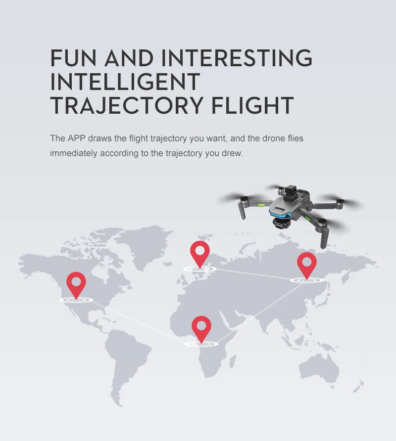 AE3 Pro Max Drone, the APP draws the flight trajectory you want; and the drone flies immediately according to