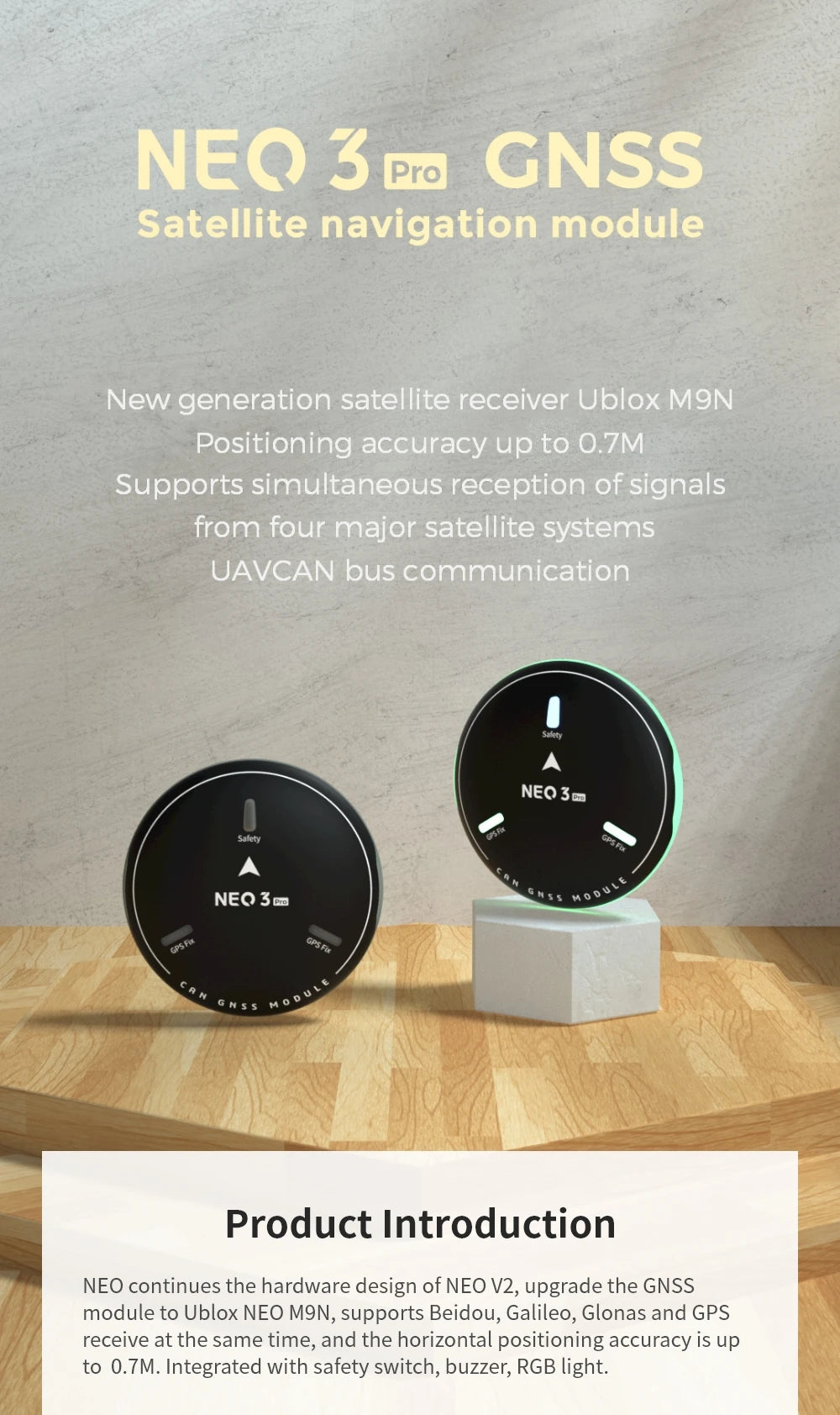 CUAV NEO 3 U-BLOX GNSS GPS, NEO continues the hardware design of NEO V2 upgrade the GNSS module to U
