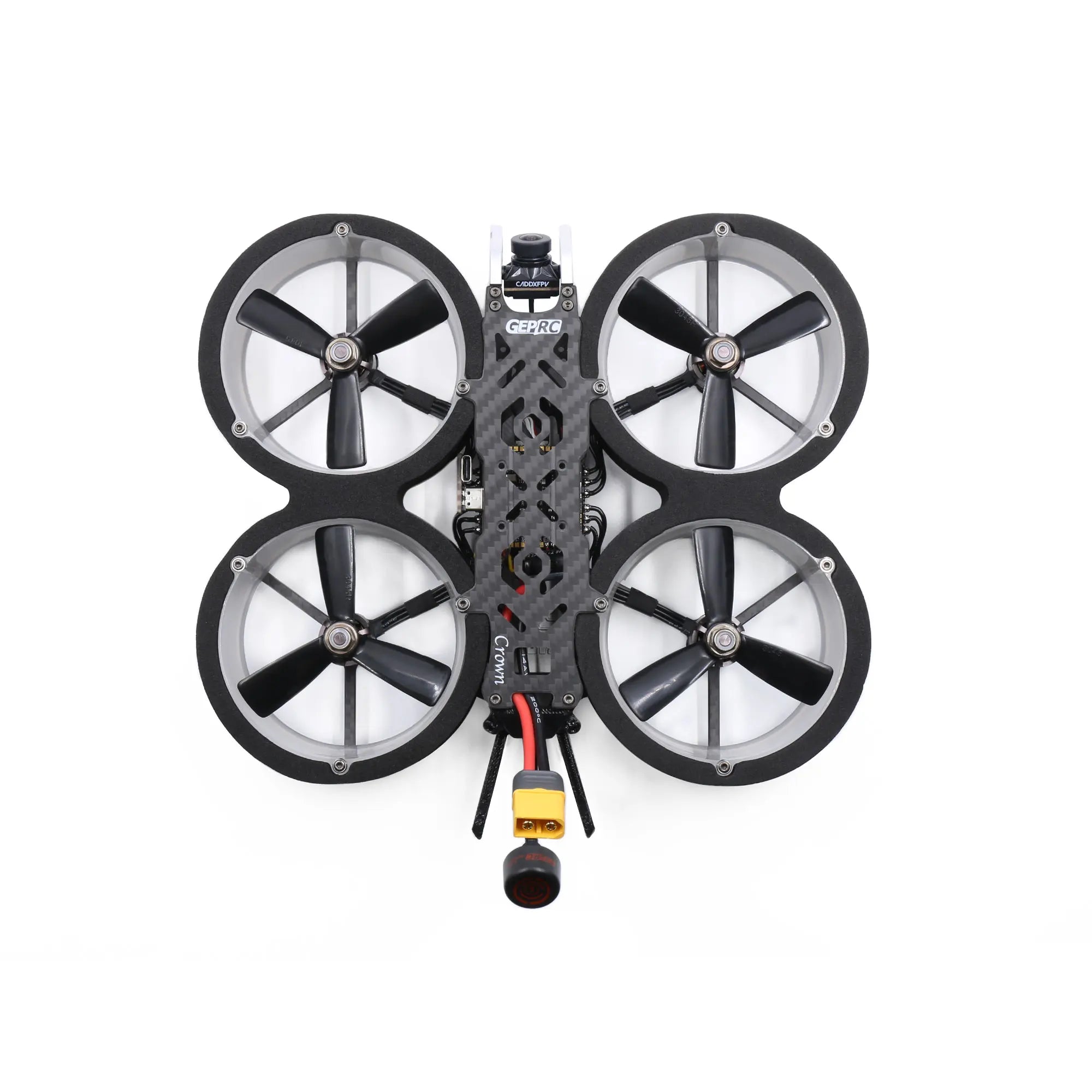 GEPRC Crown HD Cinewhoop FPV Drone, the drone comes with the Caddx Nebula Nano V2 camera . it may
