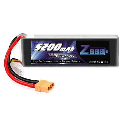 Zeee 5200mAh 100C 11.1V 3S Lipo Battery with XT90 Connector Graphene LiPo Battey for RC Car Quadcopter Helicopter Boat Airplane FPV Drone Battery