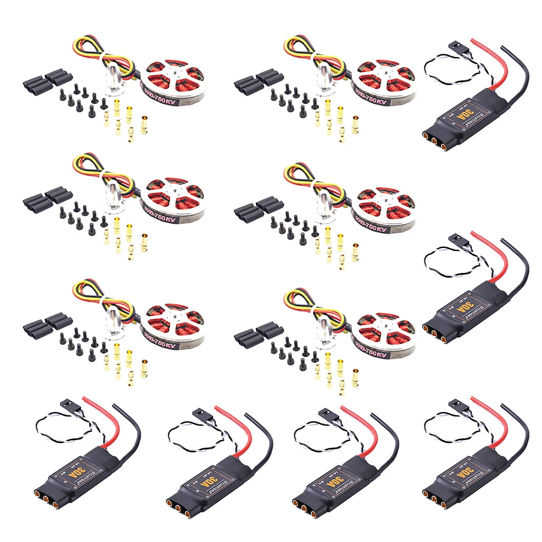 6Pcs 5010 360KV / 750kv High Torque Brushless Motors + 6Pcs Readytosky 30A OPTO 2-4S ESC for ZD550 ZD680 ZD850 Quadcopter Frame 9 5.High quality stator plates are epoxy coated on the inner surface to prevent winding shorts