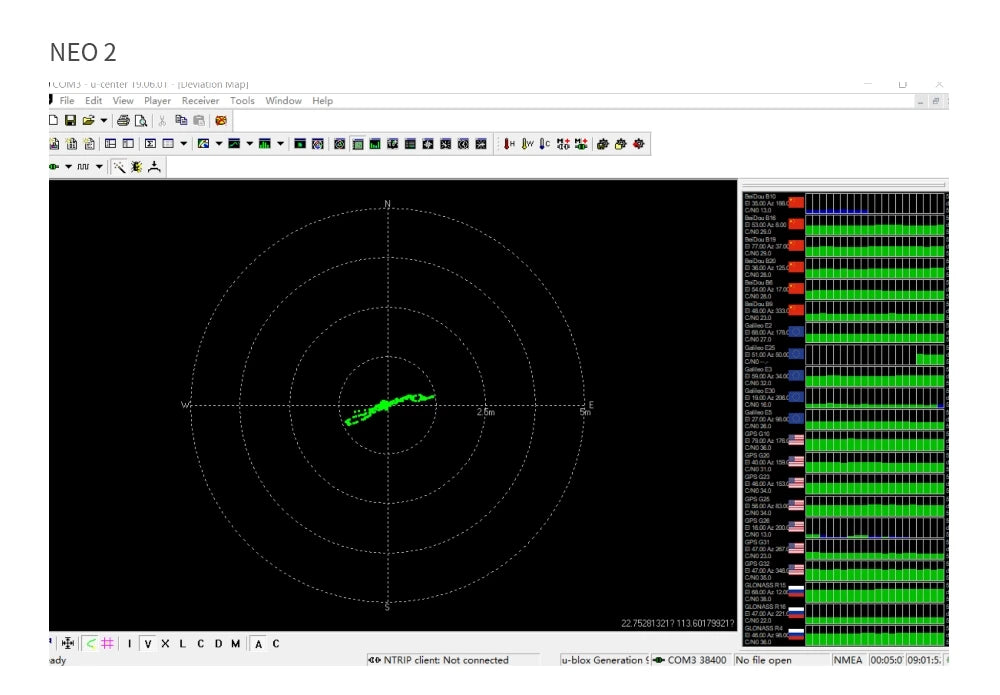 CUAV New NEO 3 U-blox M9N GPS Module - for Pixhawk Compass Support Ardupilot PX4 Open Source UAV Drone GNSS 17 CUAV New NEO 3 U-blox M9N GPS, NTRIP clicnt: Not connected u-blar Gencanon CoM