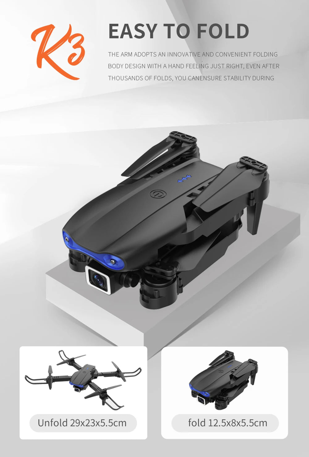 XYRC K3 Mini Drone, easy to fold k3 the arm adopts an innovative and convenient