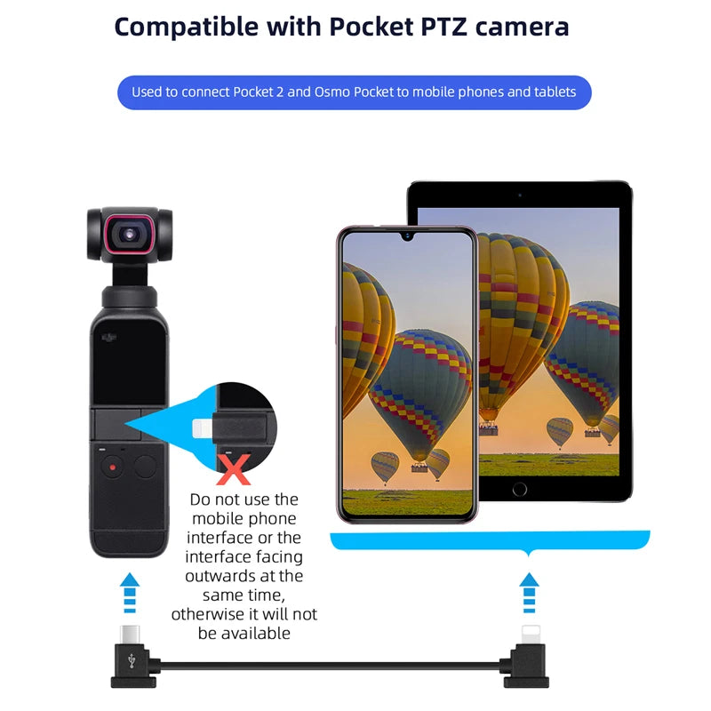 Pocket 2 and Osmo Pocket can be used to connect to mobile phones and tablets 