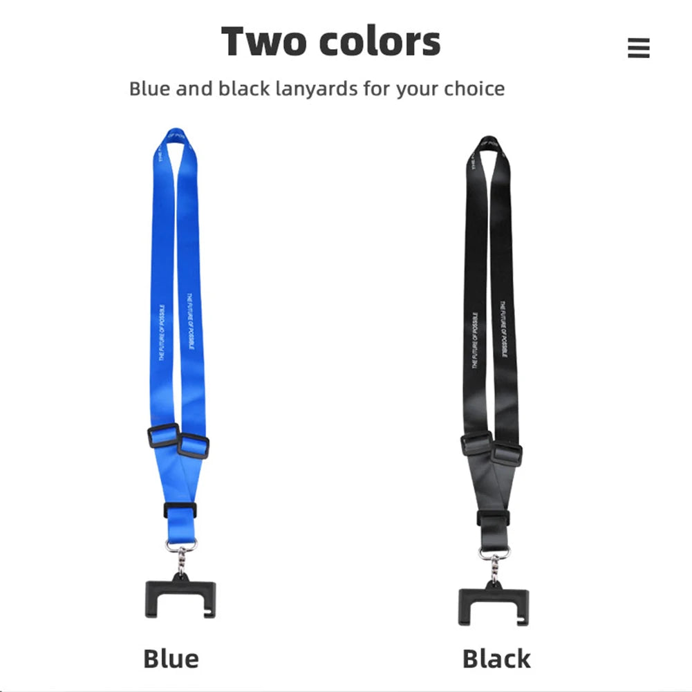 Remote Control Holder Strap for DJI AIR 2S Mini 2 Mavic Air 2 Drones Neck Lanyard Safety Belt Sling Camera Drones Accessories 19 two colors Blue and black lanyards for your choice I Il Blue