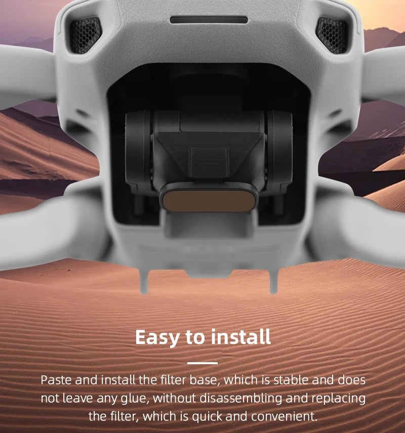 for DJI Mavic Mini 1/SE Filters ND4 ND8 ND16 ND32 Set Camera Neutral Density Lens Filter for DJI Mavic Mini 2 Camera Accessory 17 for DJI Mavic Mini 1/SE Filter, Easy to install Paste and install the filter base, which is stable and does not leave any
