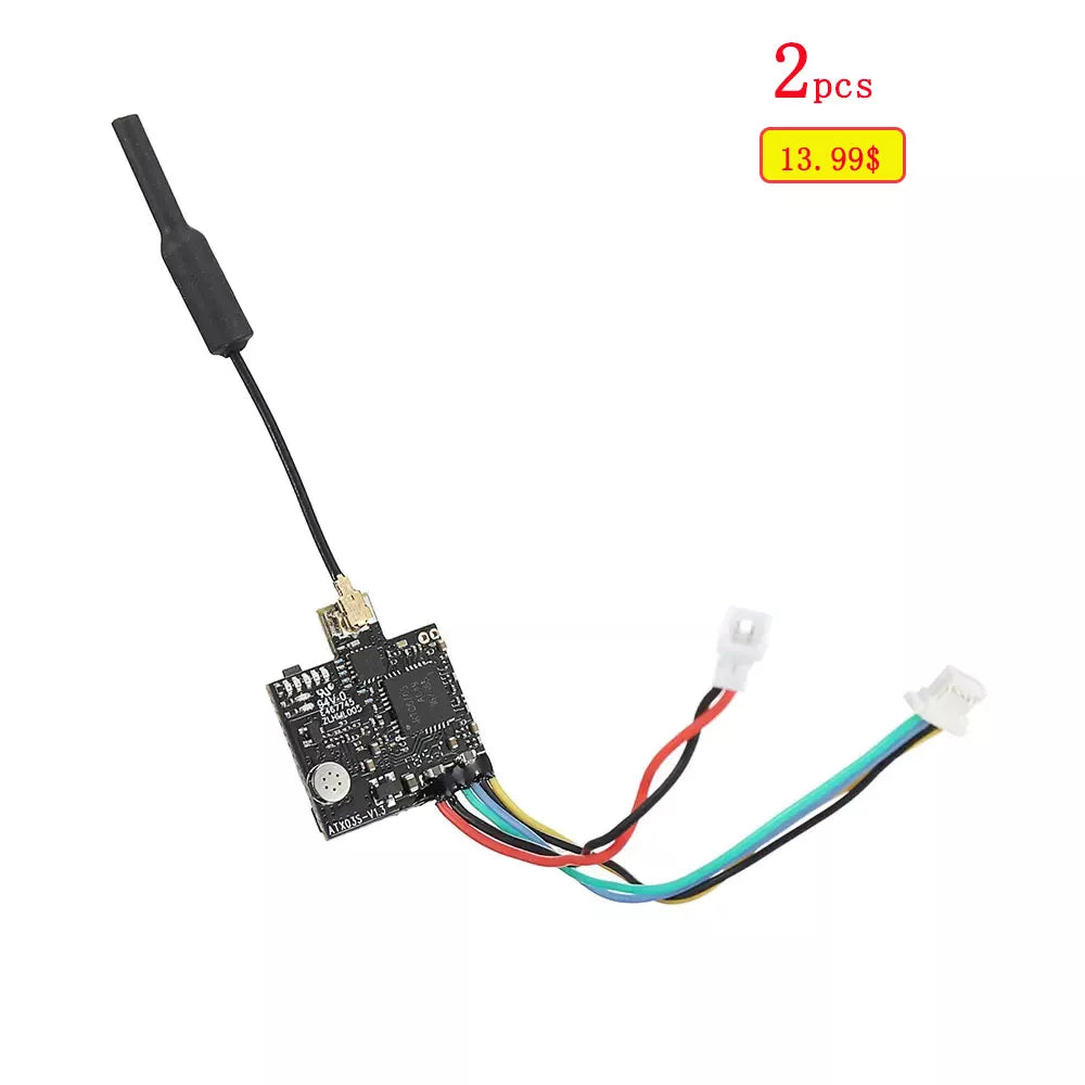 2PCS AKK Eachine AX03 VTX - 5.8GHz 40CH 25mW/50mw/200mW Switchable FPV Transmitter Smart Audio With Microphone for RC Drone