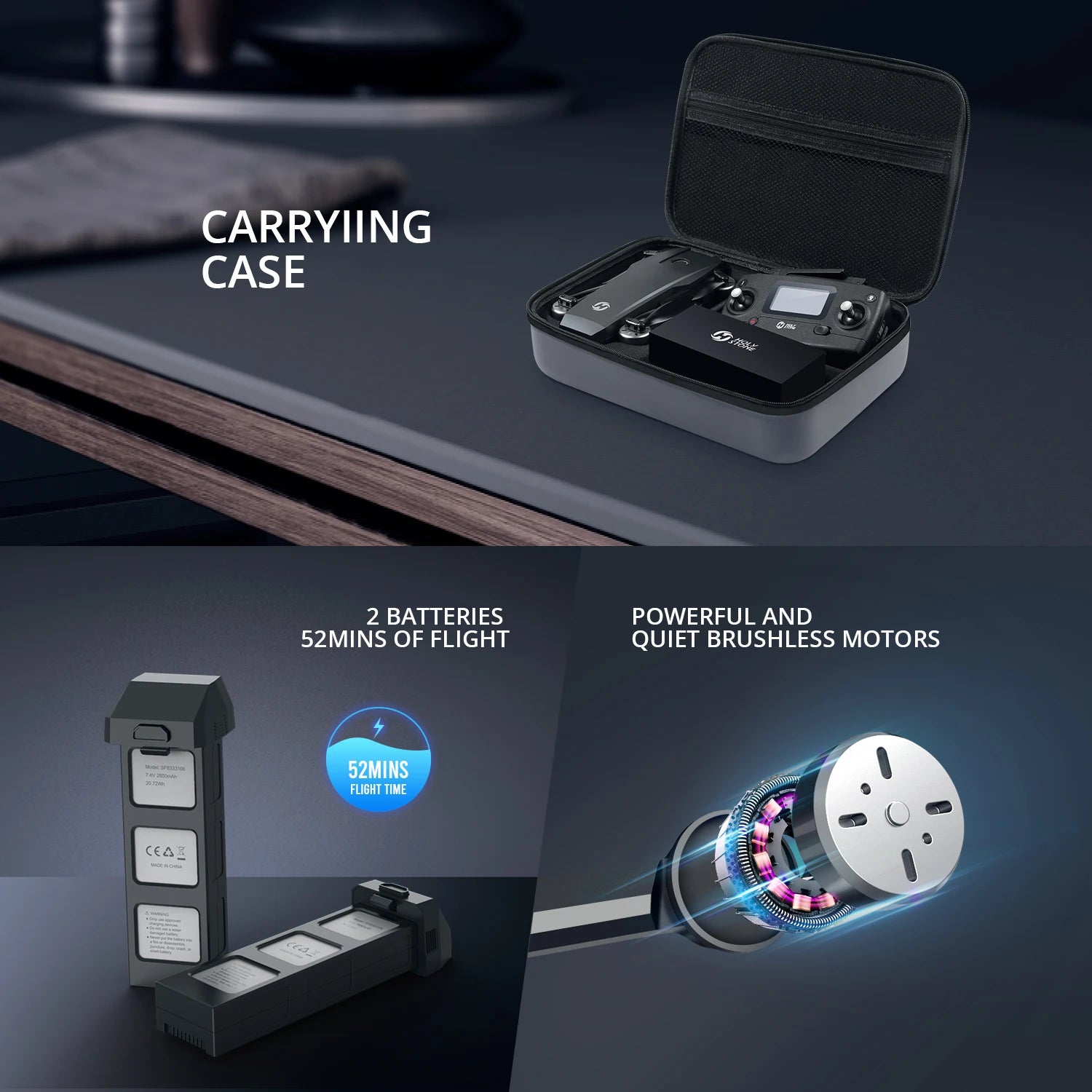 CARRYIING CASE 0n 2 BATTERIES POWERFUL