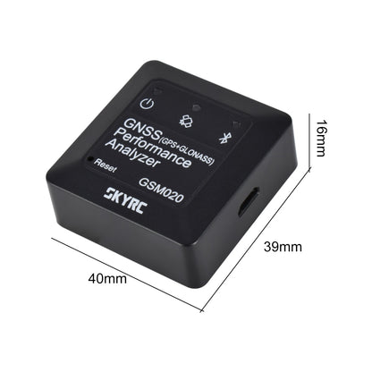SKYRC GSM020 Analyseur de performances GNSS - Compteur de vitesse GPS APP compatible Bluetooth pour voiture RC Hélicoptère FPV Drone SK-500023