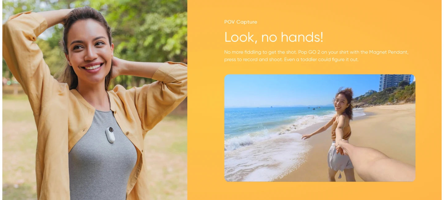 Insta360 GO Small Action Camera Light Weight Waterproof Stabilization POV Capture With Charge Case Wearable Camera Accessories 12 the Maghet Pendant can be used to record alnid shoots .