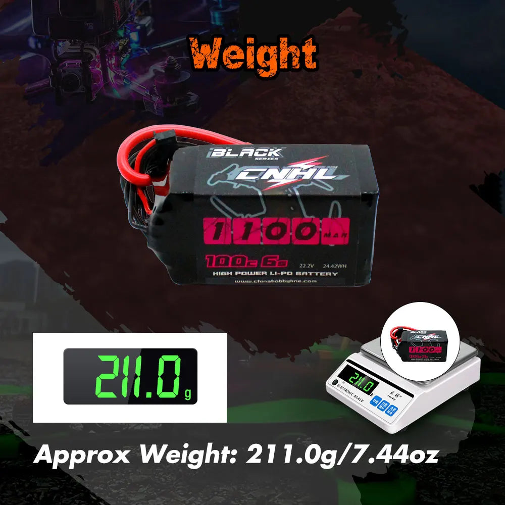 2PCS CNHL Lipo Battery, Approx Weight: 211.0g/7.44oz Sle '0
