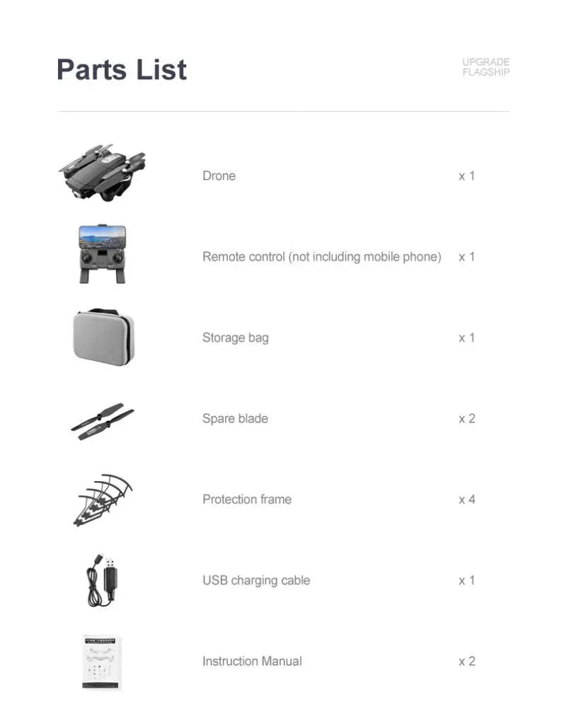 S604 PRO Drone, ufgrade parts list flaosip drone remote control