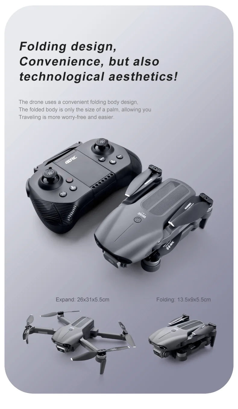 F9 drone, the drone uses a convenient folding body design; the folded body is