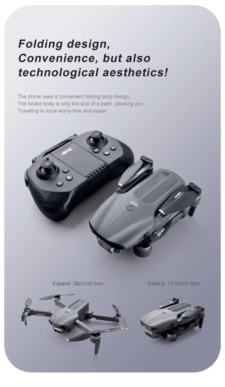 F9 drone obstacle avoidance brushless motor profesional GPS 6k camera drone 24 F9 drone, the drone uses a convenient folding body design; the folded body is