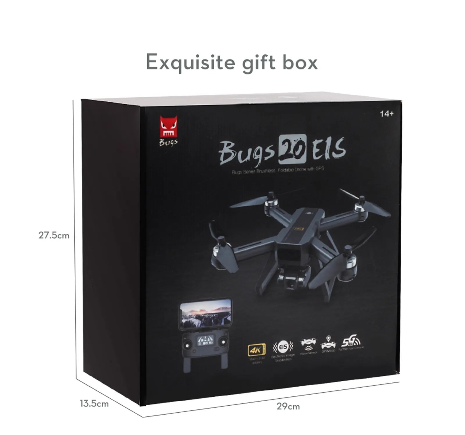 Mjx Bugs 20 Drone - Electronic Anti-shake Gimbal GPS Drone 4k 5g Fpv HD Camera Quadcopter Brushless Professional RC Dron Type-c Charging Professional Camera Drone 19 Mjx Bugs 20 Drone, Exquisite box 14+ Bugs Bugseels Auos Seres Fo