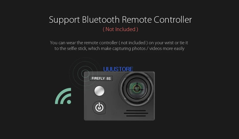 Hawkeye Firefly 8S Action Camera - 4K 170/90 Degree Super-View Bluetooth FPV Sport Action Cam FPV HD WiFi Camera For RC Racing Drone 12 Hawkeye Firefly 8S Action Camera, Support Bluetooth Remote Controller (Not Included) You can wearthe remote controller ( not included