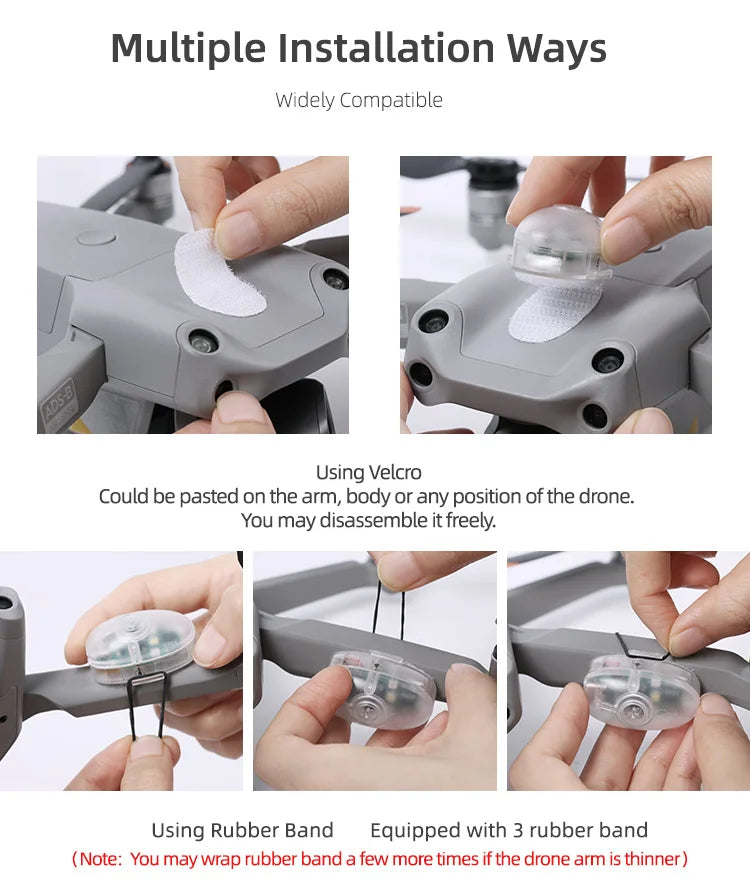 Multiple Installation Ways Widely Compatible Using Velcro Could be pasted on the arm;