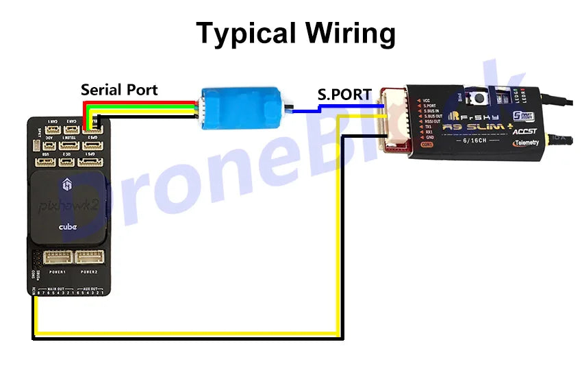 FrSky Yaapu Telemetry Converter Cable - Pixhawk to Taranis X9D Plus QX7 Jumper T16 Smart Port R9 Slim+ R9 X8R XSR R9M X4R Receiver 8 FrSky Yaapu Telemetry, Typical Serial Port S.PORT 4 unt FrsKY 63 75
