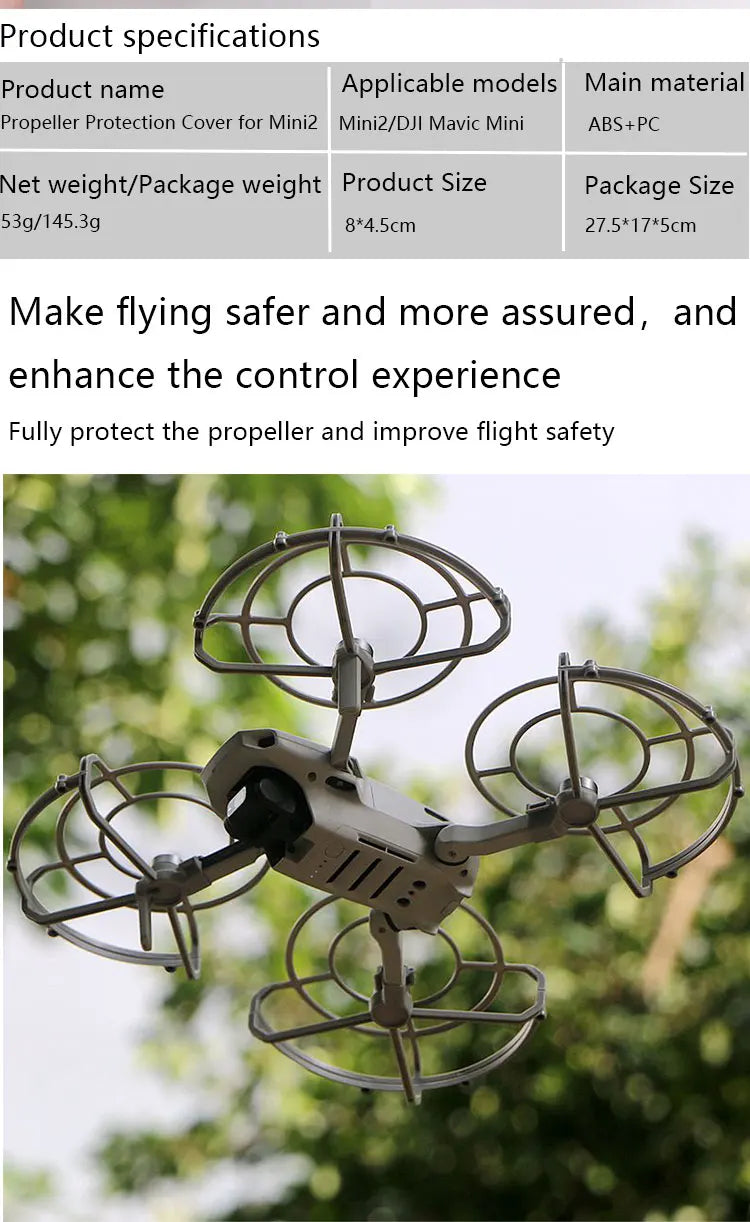 Propeller Protection Cover for Miniz Mini2/DJI Mavic Mini ABS+PC Net