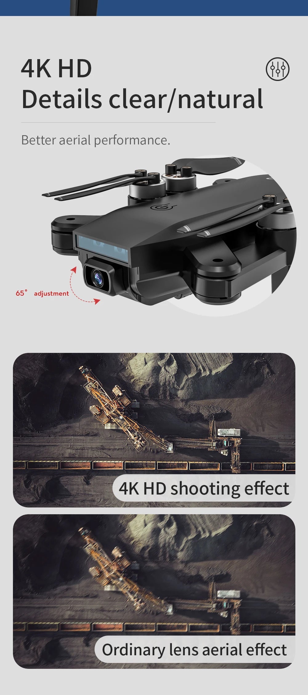 4k hd details clear/natural better aerial performance .
