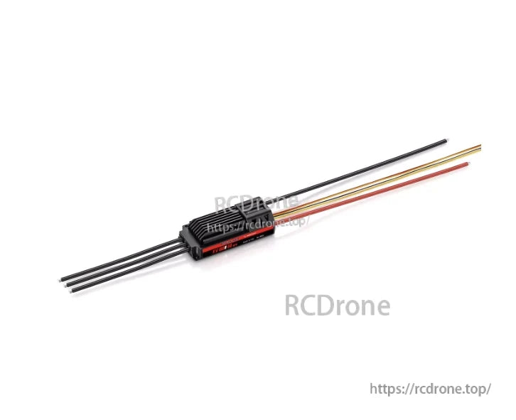 HobbyWing Skywalker 160A OPTO HV Single ESC, HobbyWing Skywalker 160A OPTO HV ESC with heat-shrink case, three motor leads, and red/black power and signal wires