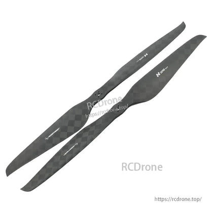 Hobbywing CF 3098 Propeller, Pair of Hobbywing CF 3098 carbon fiber propeller blades with black weave finish and center mounting holes