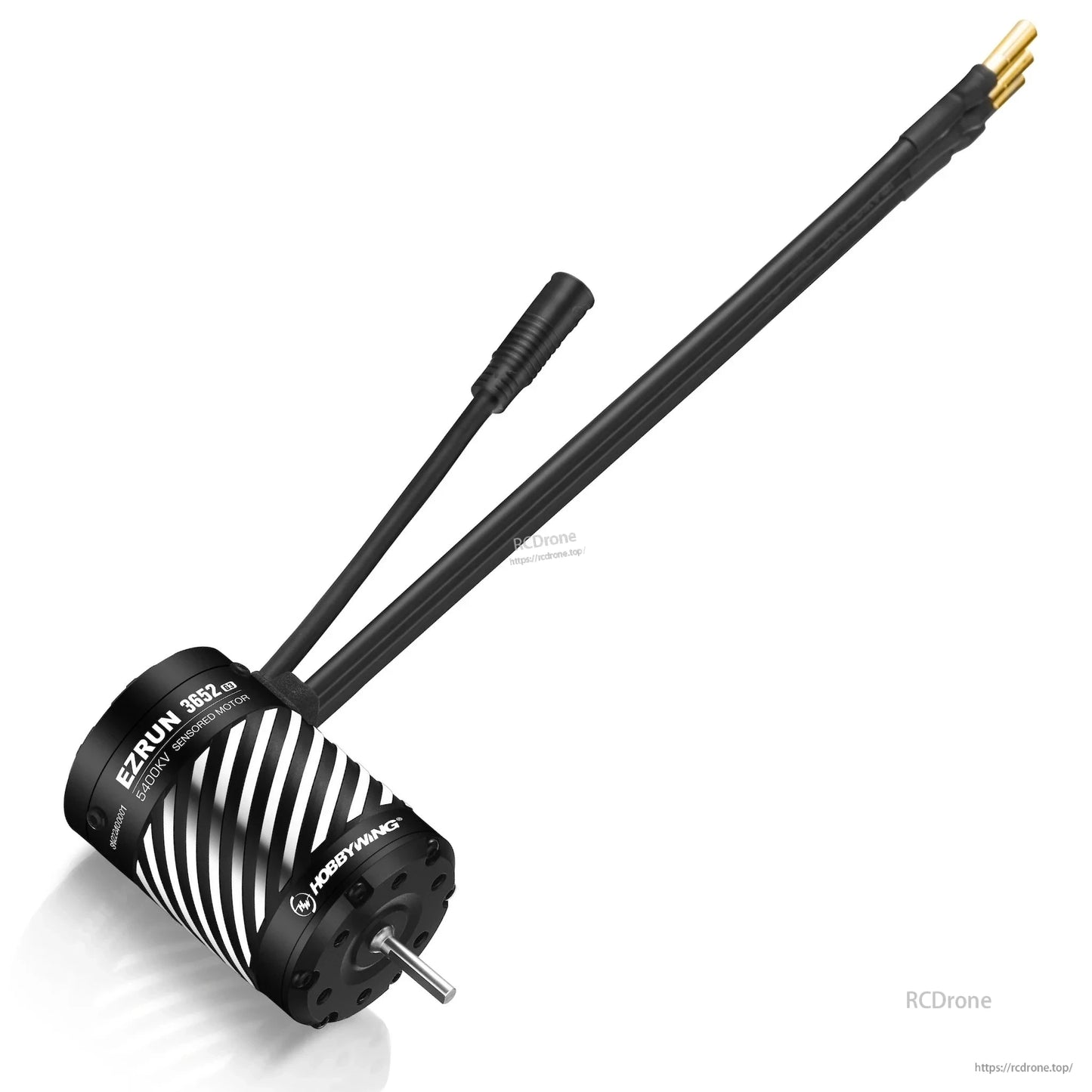 Hobbywing EZRUN 3652 G3 sensored brushless motor with striped can, 3.5mm bullet leads and sensor cable