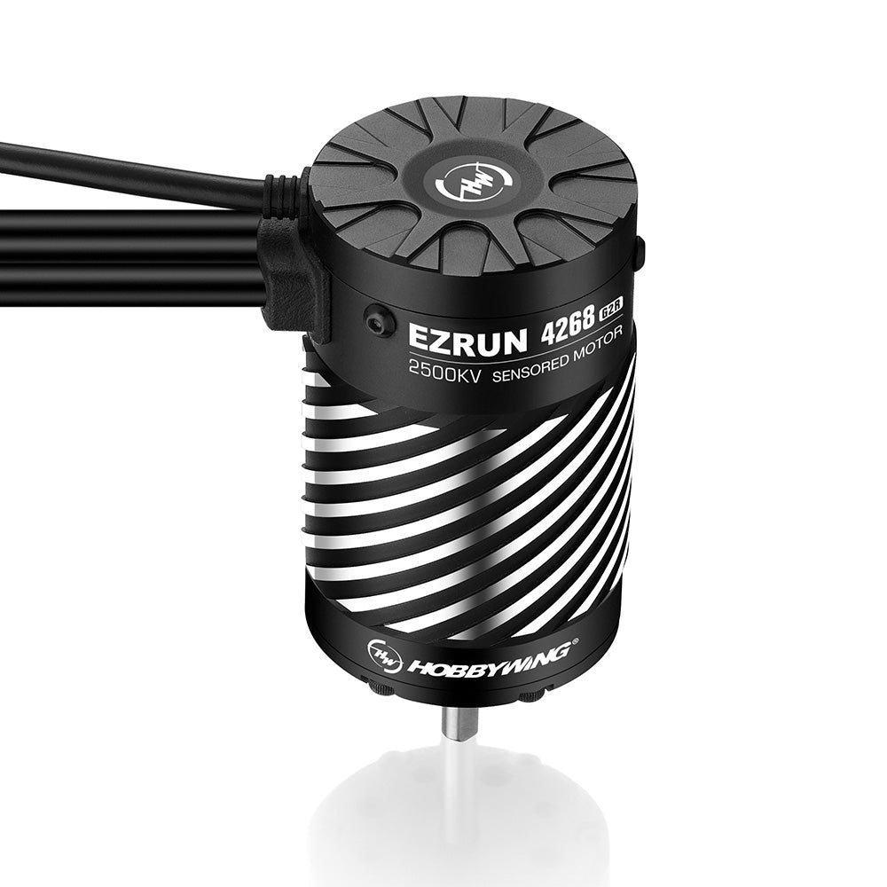 Hobbywing EZRUN 4268 G2R sensored brushless motor 2500KV with prewired leads and black finned can