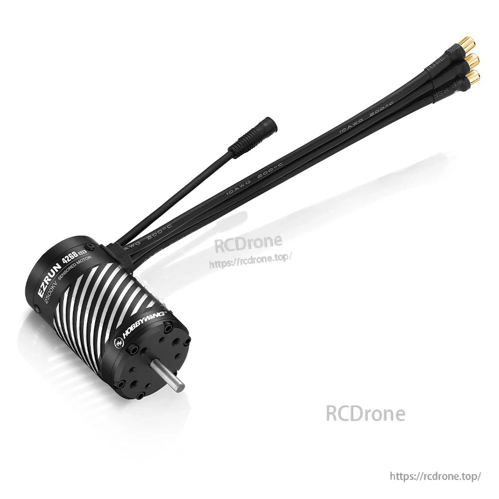 Hobbywing EZRUN 4268 G2 sensored brushless motor with heatsink can, 3 bullet leads and sensor cable