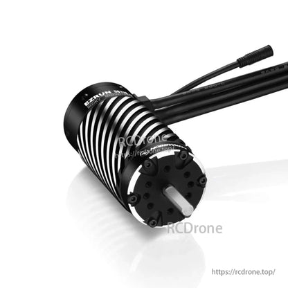 Hobbywing EZRUN MAX 56118 SD G2 sensored brushless RC motor with black finned can, shaft, and leads