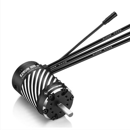 Hobbywing EZRUN 5690 1250KV sensored brushless RC motor with black can, cooling vents, and three wires