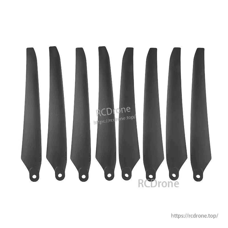 Hobbywing HF 2270 Propeller, Set of eight black Hobbywing HF 2270 drone propeller blades with single-hole mounting tab and tapered blade profile