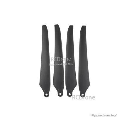 Hobbywing HF 2270 Propeller, Set of four black Hobbywing HF 2270 drone propeller blades with single‑hole teardrop roots and tapered tips