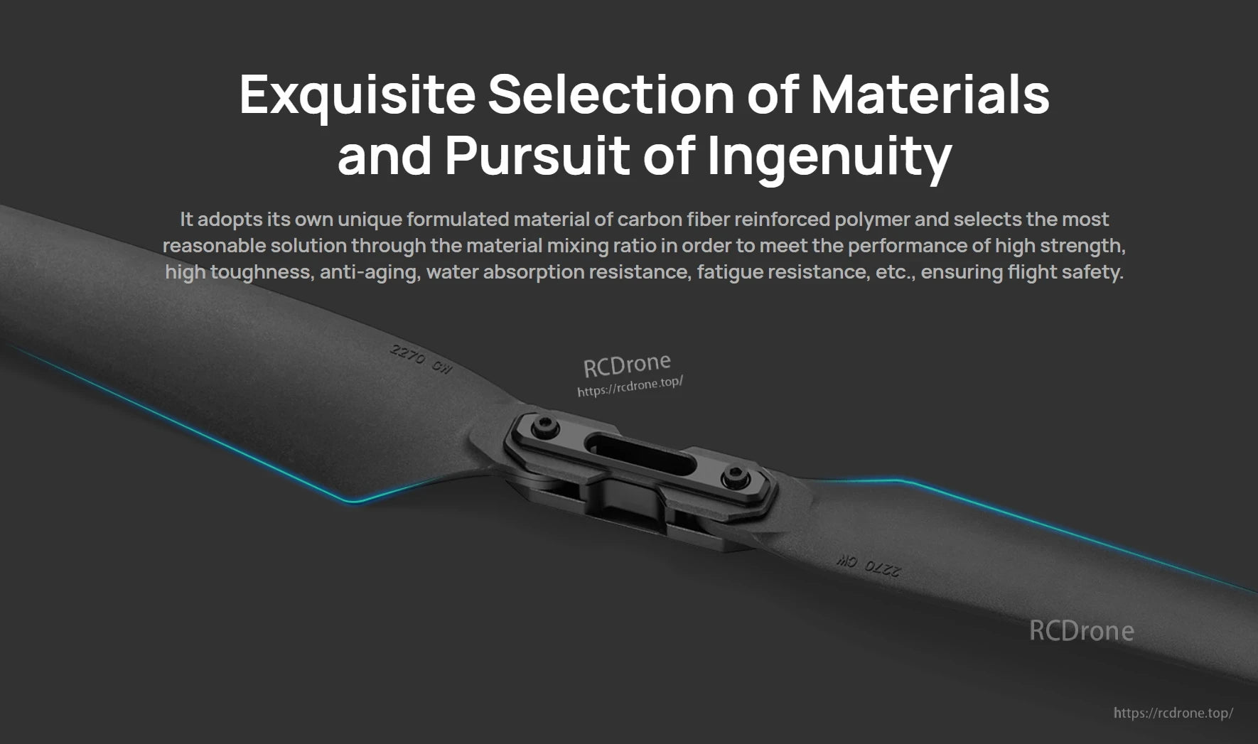 Hobbywing HF 2270 Propeller, Hobbywing HF 2270 folding two-blade propeller with central screw-clamp hub and '2270 CW' blade markings