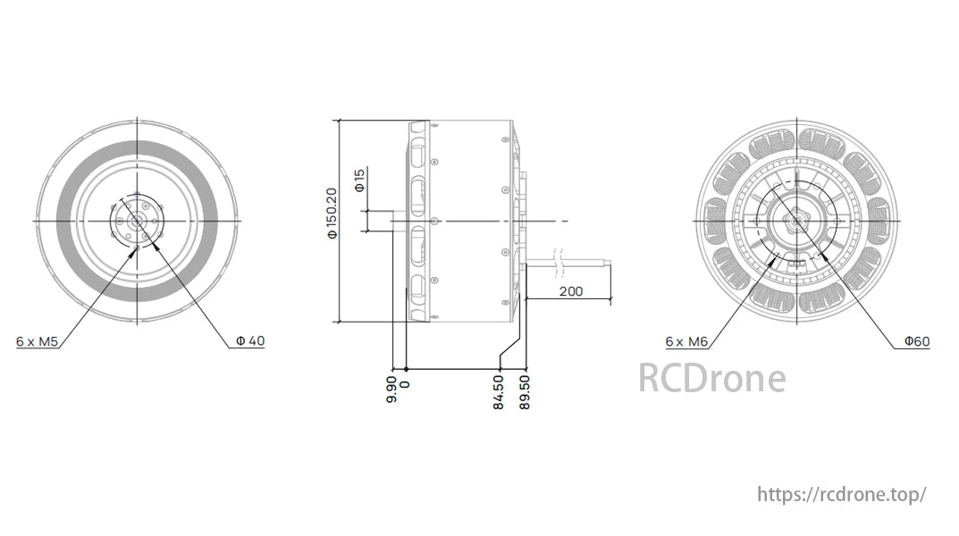 Hobbywing M13842 34KV/38KV HP Brushless Motor, The product features IPX5 water-resistance, dynamic balancing, and reinforced bearings for durable use in logistics, firefighting, and construction.
