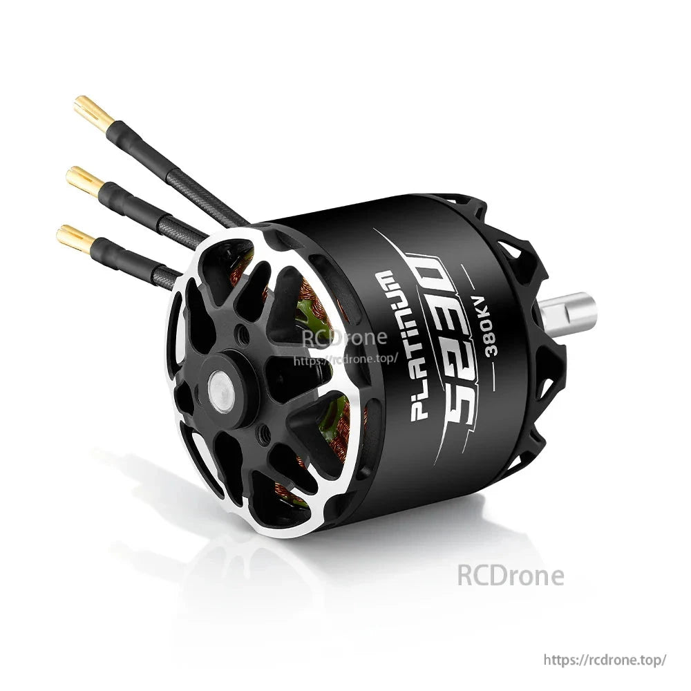 Hobbywing Platinum 5230 380KV fixed-wing brushless motor with three bullet connectors and front mounting holes