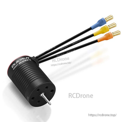 Hobbywing QUICRUN 2435 G3 sensorless brushless motor 6500KV with three color-coded bullet connector leads